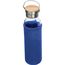 Glasflasche mit Neoprenüberzug, 600ml (blau) (Art.-Nr. CA251739)