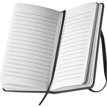 Notizbuch mit Lesebändchen und Gummibandverschluss (schwarz) (Art.-Nr. CA264251)