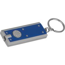 Rechteckiger Schlüsselanhänger mit LED Lämpchen (blau) (Art.-Nr. CA264921)
