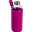 Trinkflasche aus Glas mit Neoprenüberzug, 1.000ml (pink) (Art.-Nr. CA282310)