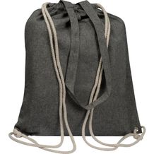 Gymbag aus recycelter Baumwolle (Schwarz) (Art.-Nr. CA288117)