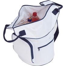 Kühltasche aus Nylon mit Schulterriemen mit leichten Verfärbungen (weiss) (Art.-Nr. CA303926)