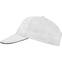 6 Panel Sandwich Baseball Cap (Weiss) (Art.-Nr. CA307465)