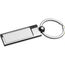 Metall Schlüsselanhänger mit matt gebürstetem Innenteil (Grau) (Art.-Nr. CA321241)