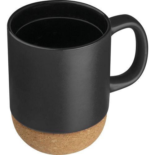 Tasse mit Korkbasis, 350ml (Art.-Nr. CA321728) - Große Kaffeetasse aus Keramik mit einem...