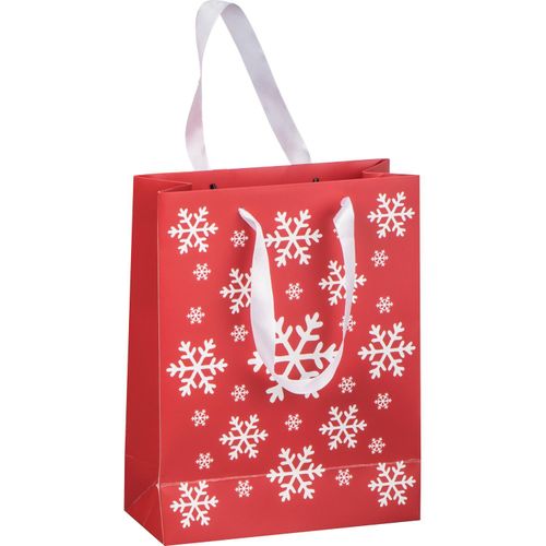 Weihnachtstasche aus Papier klein (Art.-Nr. CA355754) - Weihnachtsgeschenktasche aus Papier mit...
