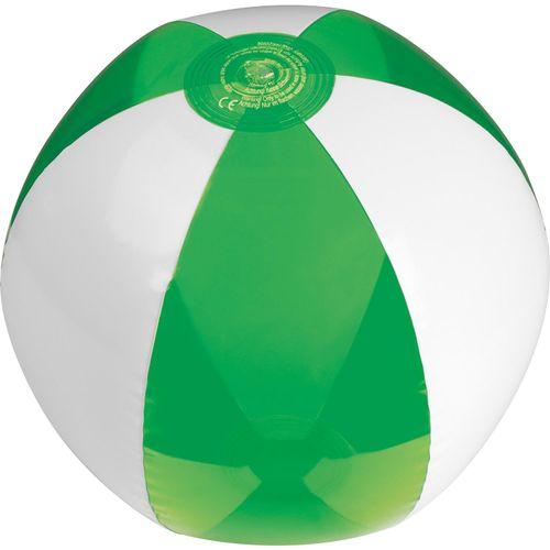 Strandball bicolour farbig/transparent (Art.-Nr. CA387562) - Bicolor Strandball aus PVC mit einem...