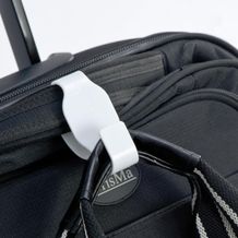 Taschenhalter aus Kunststoff für Trolleys (weiß) (Art.-Nr. CA388052)