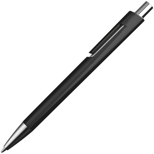 Kugelschreiber mit silbernen Applikationen (Art.-Nr. CA392209) - Kugelschreiber mit farbigem Schaft,...
