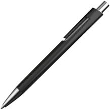 Kugelschreiber mit silbernen Applikationen (Schwarz) (Art.-Nr. CA392209)