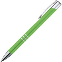 Kugelschreiber aus Metall mit 3 Zierringen (apfelgrün) (Art.-Nr. CA398051)