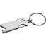 Schlüsselanhänger aus Metall mit Einkaufschip (Grau) (Art.-Nr. CA406035)