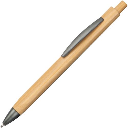 Kugelschreiber aus Bambus (Art.-Nr. CA409814) - Der Bambus Kugelschreiber mit blau...