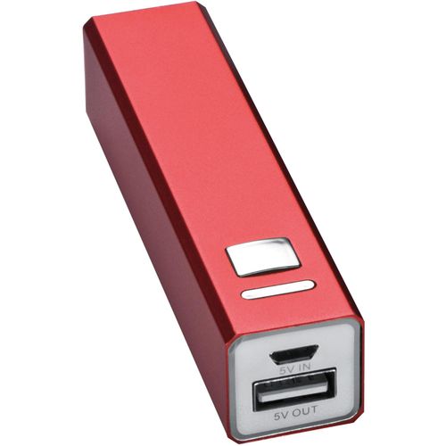 Powerbank 2.200 mAh aus Metall, inkl. Ladekabel (Art.-Nr. CA413421) - Powerbank aus Metall inkl. Mini-USB und...
