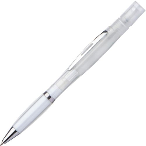 Drehkugelschreiber mit Sprayfunktion (Art.-Nr. CA415689) - Transparenter Drehkugelschreiber mit...