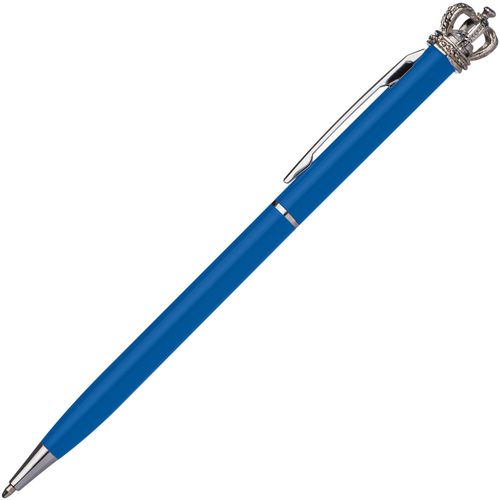 Kugelschreiber aus Metall mit Krone (Art.-Nr. CA425201) - Schlanker Drehkugelschreiber aus Metall...