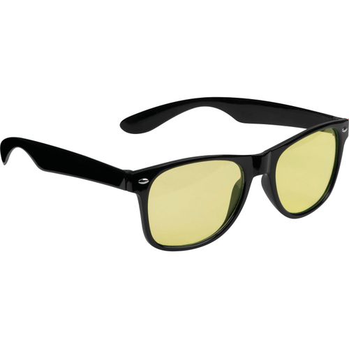 Sonnenbrille mit farbigen Gläsern (Art.-Nr. CA441655) - Sonnenbrille mit schwarzem Kunststoffrah...