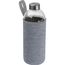 Trinkflasche aus Glas mit Neoprenüberzug, 1.000ml (Grau) (Art.-Nr. CA445354)
