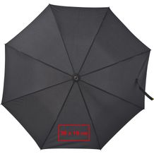 Automatik-Regenschirm aus Pongee mit Aluminiumschaft (schwarz) (Art.-Nr. CA446643)