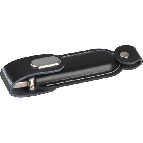 USB-Stick mit Kunstledereinband 4GB (Art.-Nr. CA495694) - USB-Stick mit eine Speicherkapazitä...