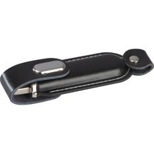 USB-Stick mit Kunstledereinband 4GB (schwarz) (Art.-Nr. CA495694)