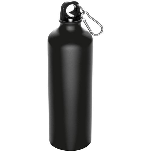 Trinkflasche aus Metall mit Karabinerhaken, 800ml (Art.-Nr. CA499122) - Trinkflasche aus Metall mit Karabinerhak...