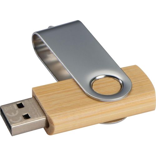 USB Stick Twist mit Holzkörper mittel 8GB (Art.-Nr. CA506891) - USB Stick aus Bambus mit 8GB Speicherkap...