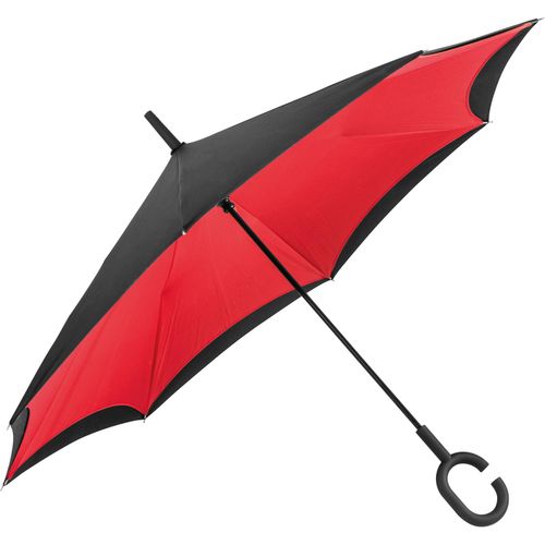 Umklappbarer Regenschirm aus 190T Pongee mit Griff zum Einhängen am Handgelenk (Art.-Nr. CA534711) - Umklappbarer Regenschirm aus 190T...