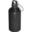 Trinkflasche aus Metall mit Karabinerhaken, 500ml (Schwarz) (Art.-Nr. CA546884)