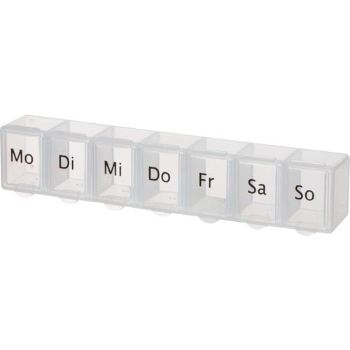 Tablettendose (Art.-Nr. CA570114) - Tablettendose aus Kunststoff mit 7...