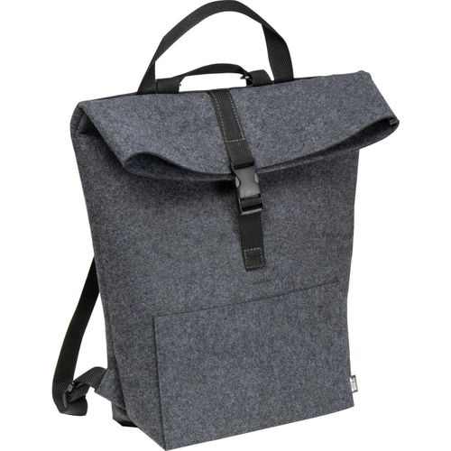 RPET Filzrucksack (Art.-Nr. CA579138) - Großer Rucksack aus RPET Filz mit Über...