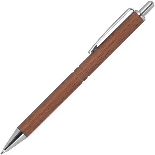 Kugelschreiber aus Holz (Art.-Nr. CA581291) - Kugelschreiber aus Holz mit blau schreib...