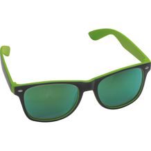 Sonnenbrille aus Kunststoff mit verspiegelten Gläsern, UV 400 Schutz (grün) (Art.-Nr. CA590180)