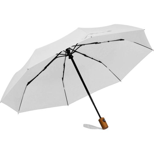 Regenschirm aus RPET (Art.-Nr. CA590771) - Automatik-Taschenschirm mit Fiberglasges...
