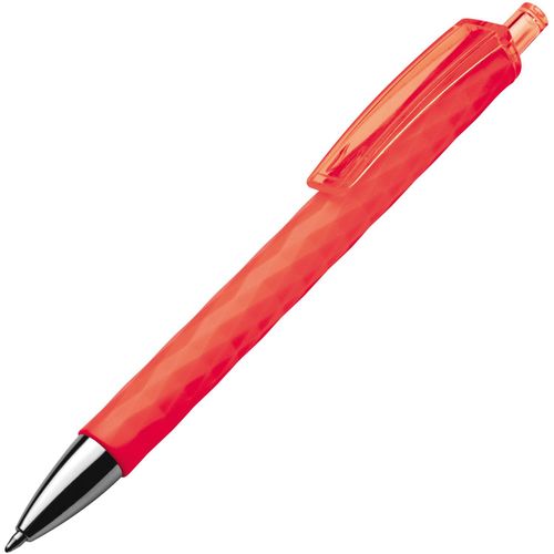 Kugelschreiber mit gemustertem Schaft (Art.-Nr. CA600582) - Kugelschreiber mit transparenten Applika...