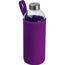 Trinkflasche aus Glas mit Neoprenüberzug, 1.000ml (Violett) (Art.-Nr. CA619430)