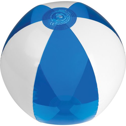 Strandball bicolour farbig/transparent (Art.-Nr. CA623966) - Bicolor Strandball aus PVC mit einem...