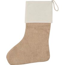 Weihnachtssocke aus Jute (beige) (Art.-Nr. CA668558)