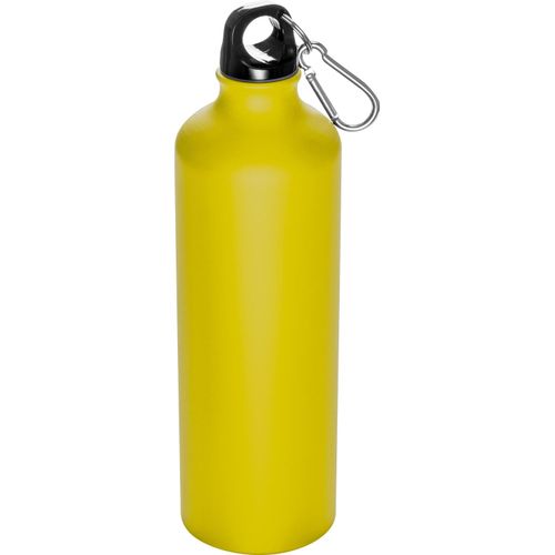 Trinkflasche aus Metall mit Karabinerhaken, 800ml (Art.-Nr. CA670879) - Trinkflasche aus Metall mit Karabinerhak...