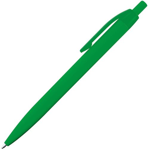 Kunststoffkugelschreiber (Art.-Nr. CA672972) - Druckkugelschreiber mit blau schreibende...