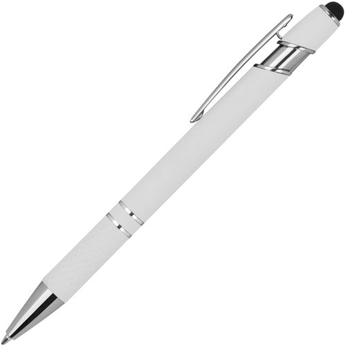 Kugelschreiber mit Muster (Art.-Nr. CA678664) - Kugelschreiber aus Aluminium mit silbern...