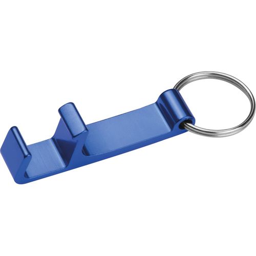 Schlüsselanhänger mit Flaschenöffner (Art.-Nr. CA682355) - Schlüsselanhänger aus Metall mit Flasc...