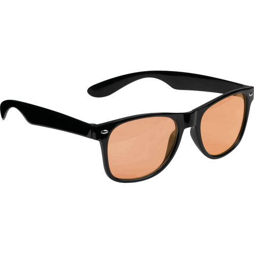 Sonnenbrille mit farbigen Gläsern (Art.-Nr. CA688176) - Sonnenbrille mit schwarzem Kunststoffrah...