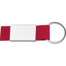 Schlüsselanhänger mit farbigem Stoffbändchen (Art.-Nr. CA693345)