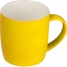Tasse aus Porzellan, außen gummiert, 300ml (gelb) (Art.-Nr. CA720328)