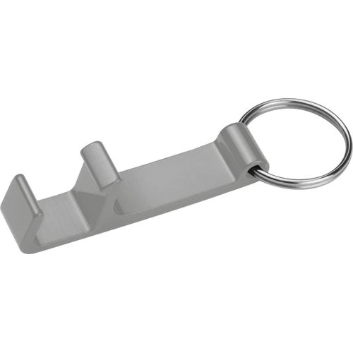 Schlüsselanhänger mit Flaschenöffner (Art.-Nr. CA735192) - Schlüsselanhänger aus Metall mit Flasc...