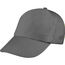 5 Panel Baumwoll-Baseball-Cap (anthrazit) (Art.-Nr. CA739997)