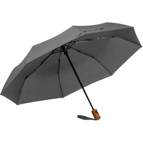 Regenschirm aus RPET (Art.-Nr. CA769282) - Automatik-Taschenschirm mit Fiberglasges...