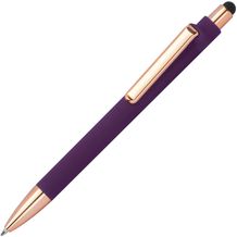 Gummierter Kugelschreiber (Violett) (Art.-Nr. CA771915)