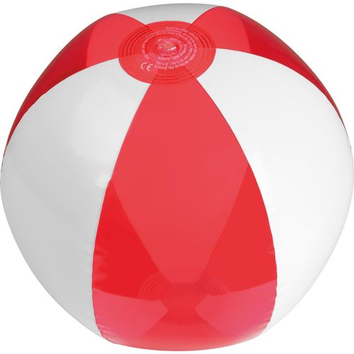 Strandball bicolour farbig/transparent (Art.-Nr. CA783768) - Bicolor Strandball aus PVC mit einem...